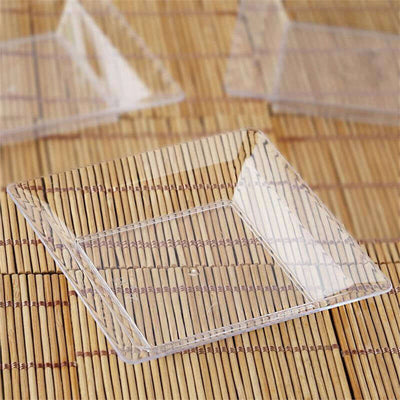 12-Pack Plastic Appetizer Plates 4" Mini Square Design Clear - Disposable Dessert Plates for Events