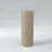 Beige tulle fabric roll on white background