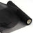 Black sheer fabric roll on a white background