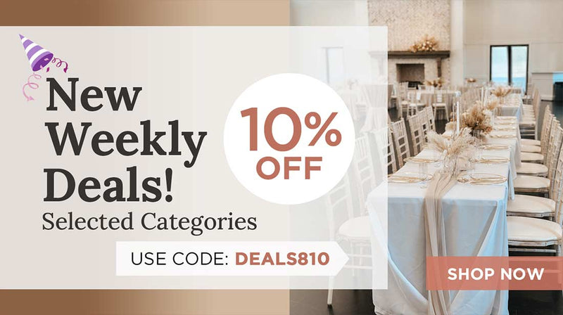 New Weekly Deals! 10% Off Select Categories
