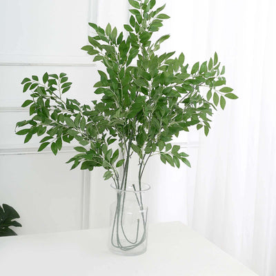 2 Pack Artificial Beech Leaf Bushes 42" Light Green