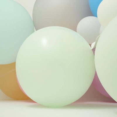 2 Pack Large Matte Pastel Mint Helium/Air Premium Latex Balloons 32"