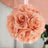 Peach fabric flower bouquet ball decoration
