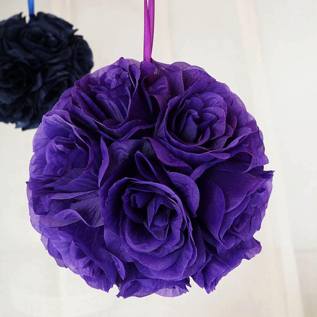 Purple flower ball decoration for events and weddings