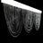 Elegant crystal curtain garland with cascading strands