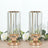 Elegant glass table lamps with gold base, perfect for modern decor.