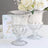 Clear decorative vase with intricate design, perfect for floral arrangements.