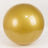 Gold exercise ball on a plain background.