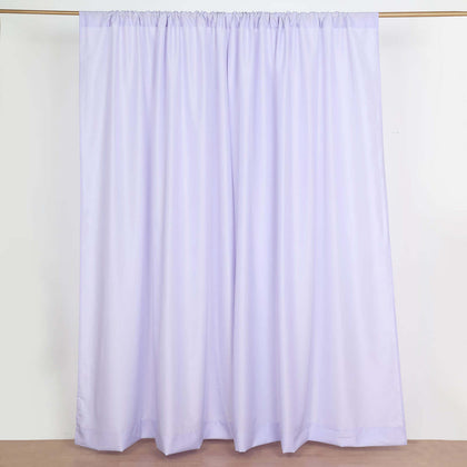 2 Pack 5ftx8ft Lavender Lilac Polyester Backdrop Drape Curtains With Rod Pockets, Event Divider Panels 130GSM