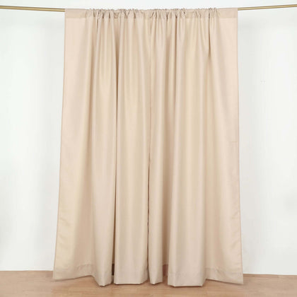 2 Pack 5ftx8ft Nude Polyester Backdrop Drape Curtains With Rod Pockets, Event Divider Panels 130GSM