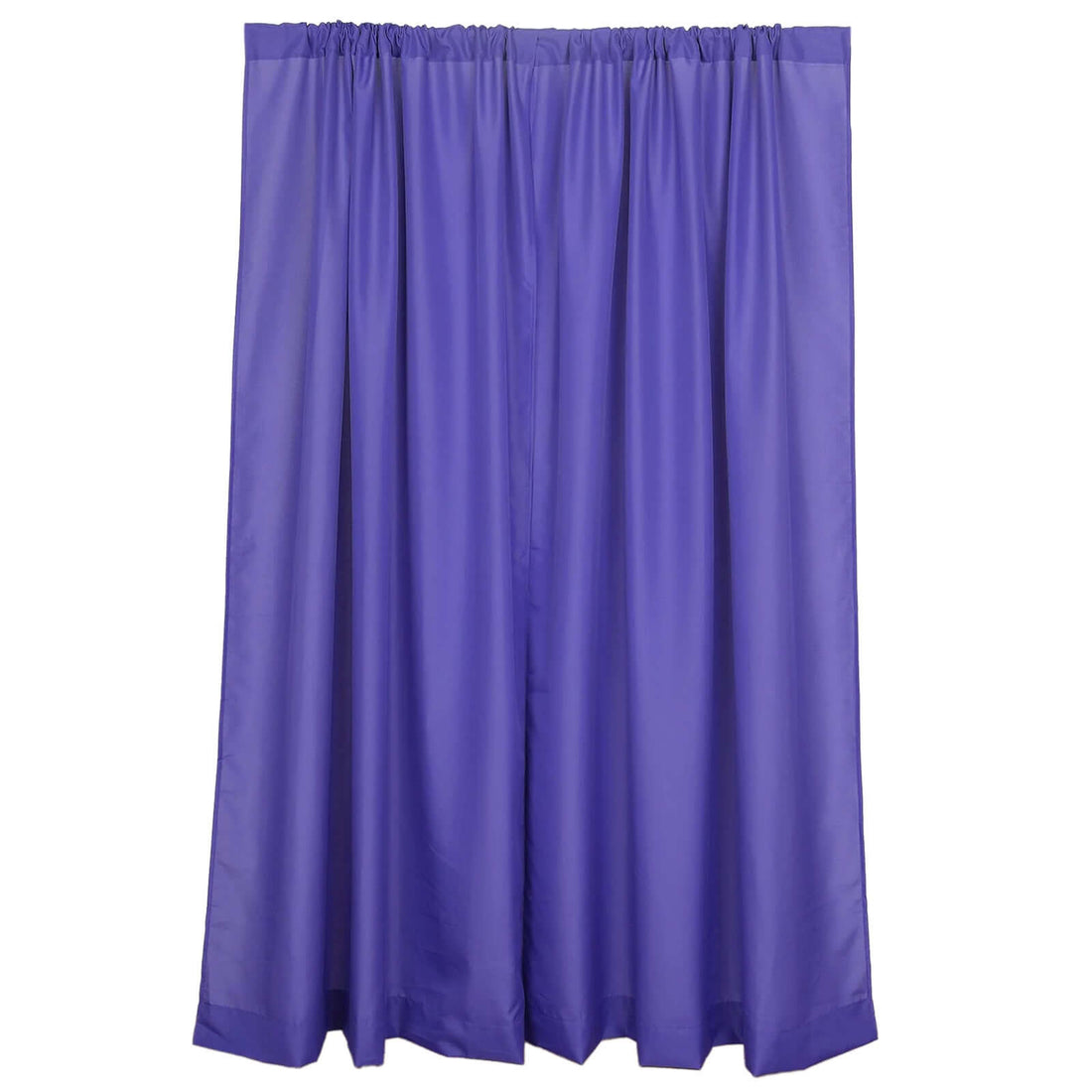 Purple curtain panel draped elegantly in a studio isolation shot.