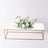 Decorative table with artificial flowers in a modern design