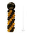 Black and gold balloon column with a round top and stand #whtbkgd