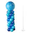 Blue balloon column decoration with a solid base