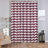 Chevron pattern curtains in a stylish living room setting.