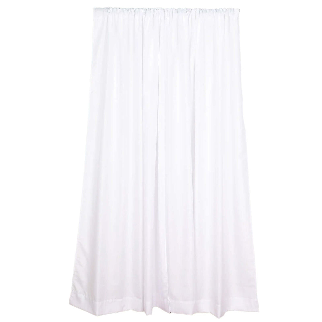 White curtain panel with gathered top design