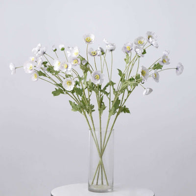 2 Pack Lavender Lilac Artificial Silk Poppy Flower Stems, 33" Faux Floral Decor
