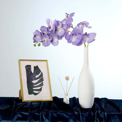 2 Pack Lavender Lilac Artificial Silk Orchid Flower Stems, Decorative Floral Branches – 40" Tall