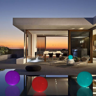 Inflatable Outdoor Garden Light Up Ball, Floating Pool Glow Ball With Remote - 13 RGB Colors and 3 Color Modes 20"