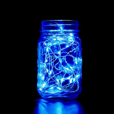 20 LED Starry Bright String Lights 90" Micro Fairy Lights Light Blue - Battery Operated