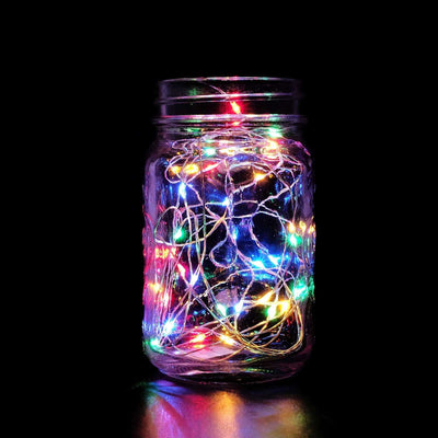 20 LED Starry Bright String Lights 90" Micro Fairy Lights Multicolor - Battery Operated