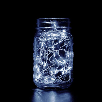 20 LED Starry Bright String Lights 90" Micro Fairy Lights White - Battery Operated for Party Décor
