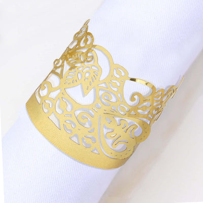 20-Pack Paper Candle Holder Wraps Gold Foil Floral Lace Design - Votive Tealight Decorative Wraps