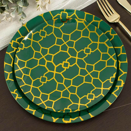 20-Pack Set Plastic Round Dinner and Salad Plates 9", 7"