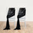 Black sheer chair sashes draped elegantly on white chiavari chairs