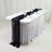 Elegant table setting with black and white decor for events or dining.