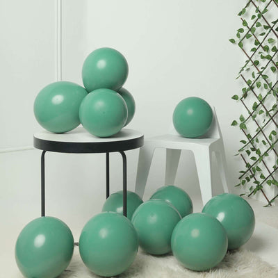 25 Pack Olive Green Double Stuffed Prepacked Latex Balloons 12"