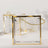 Clear acrylic gift box with gold "Thank You" lettering and decorative rope handle