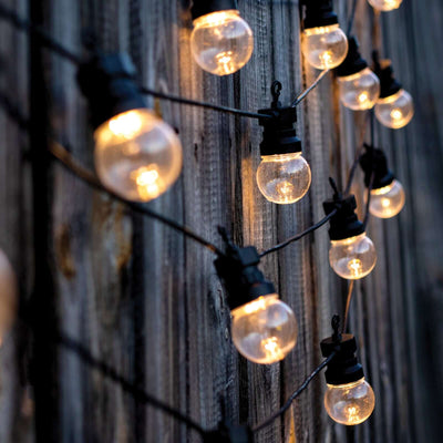 25-Pack LED String Lights 26ft Clear - Warm White Outdoor/Indoor 8-Mode Waterproof Remote Operated Bulbs