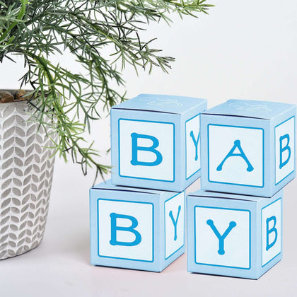 25 Pack Light Blue Baby Shower Party Favor Candy Gift Boxes 2"