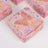 Pink butterfly thank you gift box with gold accents and colorful floral designs.
