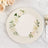 Floral decorative plate with a striped design and elegant detailing