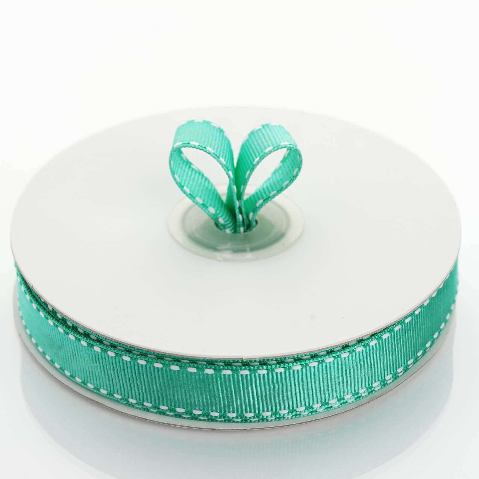 Hunter Green Stitched Grosgrain Ribbon Decoration | eFavormart