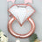 Rose gold diamond ring balloon decoration