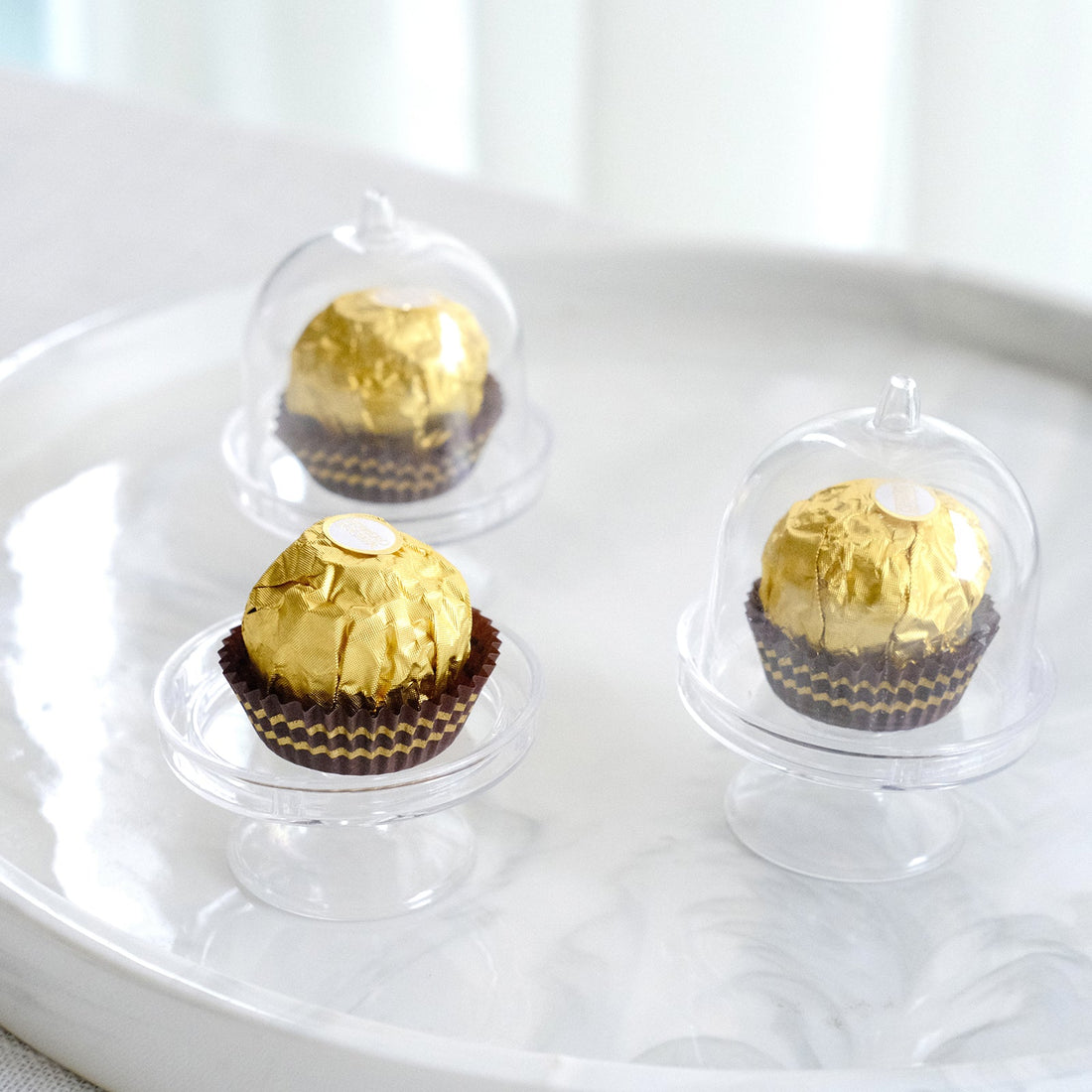 Plastic Fillable Mini Pedestal Candy Containers 3