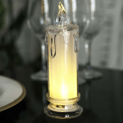 3-Pack LED Tea Light Candles Warm White 7" - Flameless Battery Operated Candle Lamp