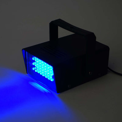 Mini Bright Blue Strobe Light with 24 LEDs, Stage Backdrop Uplight with Variable Flash & Speed Control 35W
