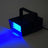Blue LED stage light with handle, emitting a vibrant glow. #whtbkgd