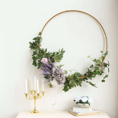 Gold Heavy Duty Metal Hoop Wreath, Floral Hoop 36"