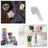 Rhinestone embellishment rolls and decorative trims in various colors and styles.