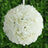 White floral pomander ball decoration