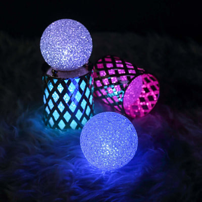 4-Pack LED Ball Light Centerpiece Fillers 3" - Color Changing Battery Operated Mini Light Globes