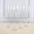 Elegant clear candle holders with decorative crystal accents