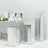 Mirrored display pedestals for elegant decor and staging.