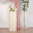 Stylish cream-colored fluted vase with fresh flowers