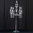 Elegant crystal candelabra with three glass holders